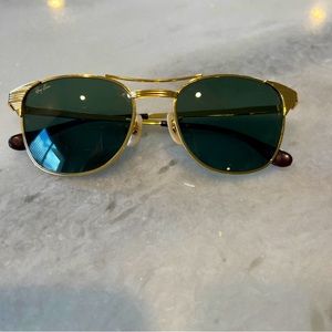 Genuine vintage ray-ban Bausch and Lomb USA signet gold frame aviator sunglasse